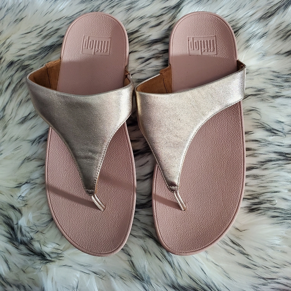 Size 10 Fitflop LULU Leather Toe-Post Sandals